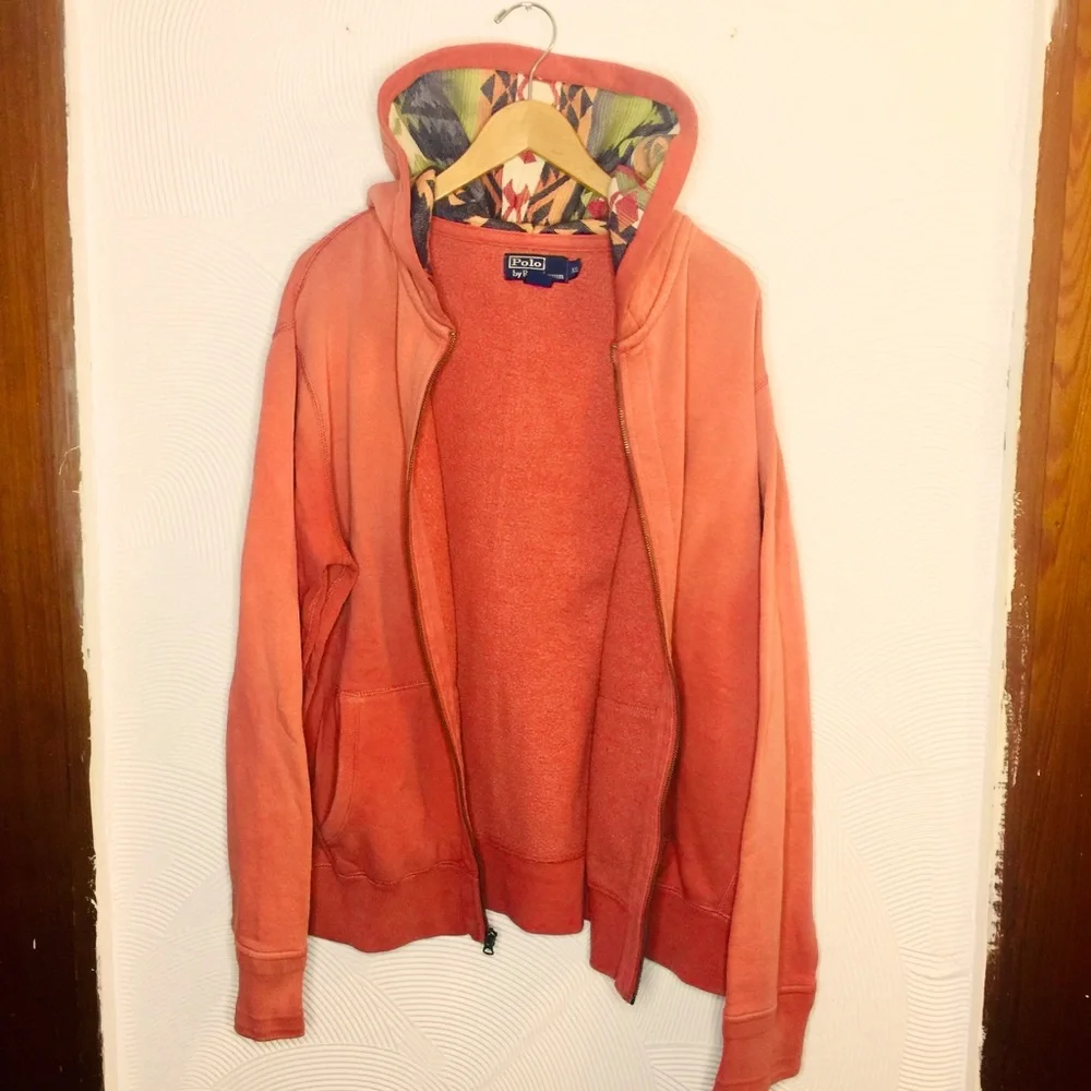 Trade/offer? 🧸Rare PRL🧸sunfaded AZTEC lined hoodie EUC - Picture 3 of 11